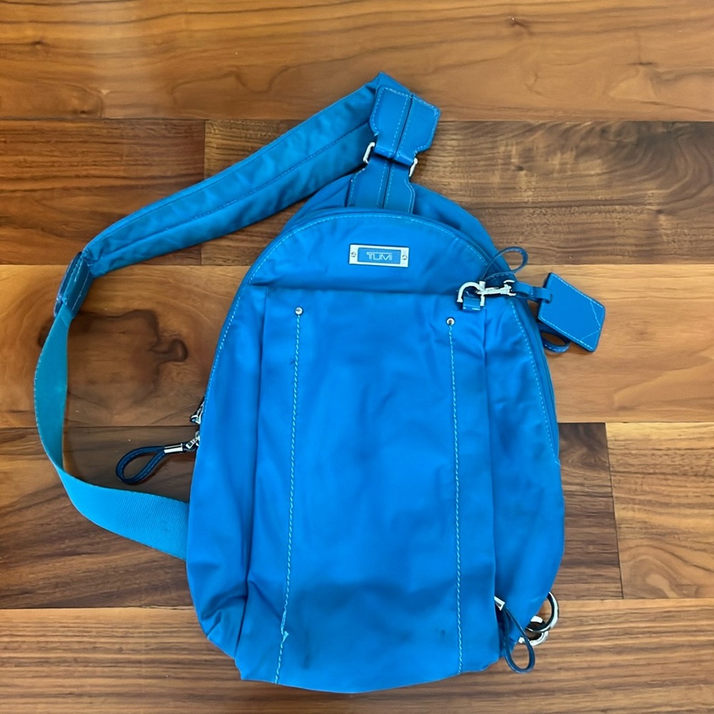 Blue Tumi Crossbody Bag